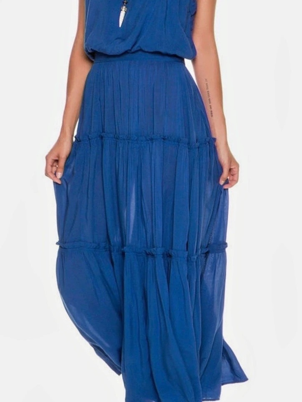 Free People Blue Maxi Dress Size Medium